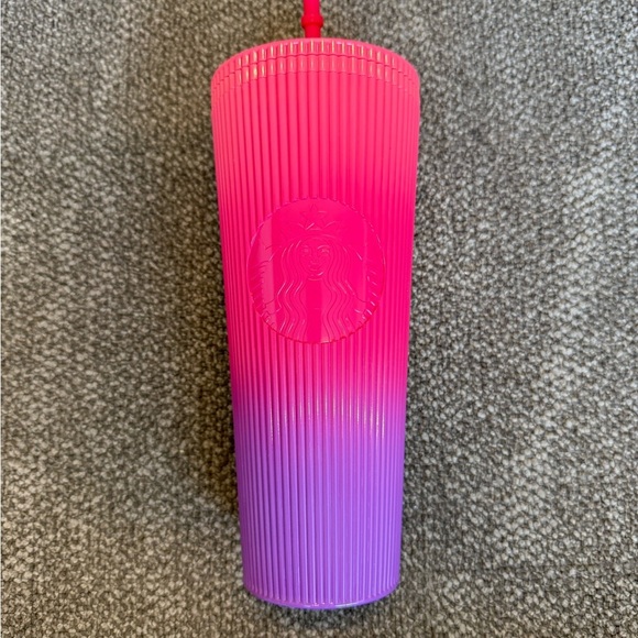 Starbucks Pink Sunset Ombré Tumbler And White Studded Tumbler Lot Of Two - Picture 9 of 11
